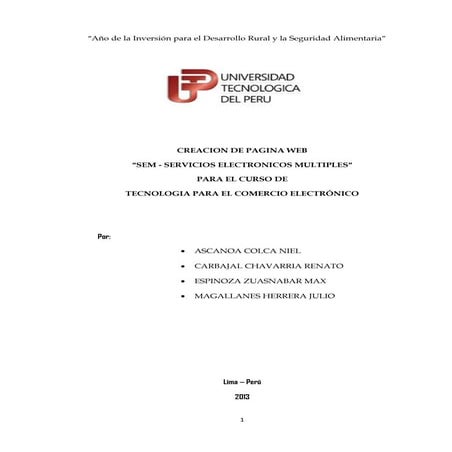 Informe pagina web