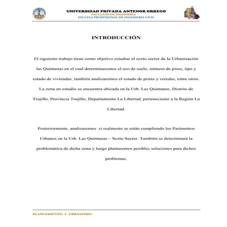 Informe planeamiento y urbanismo