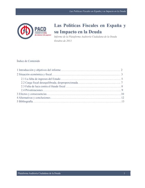 Informe políticas fiscales