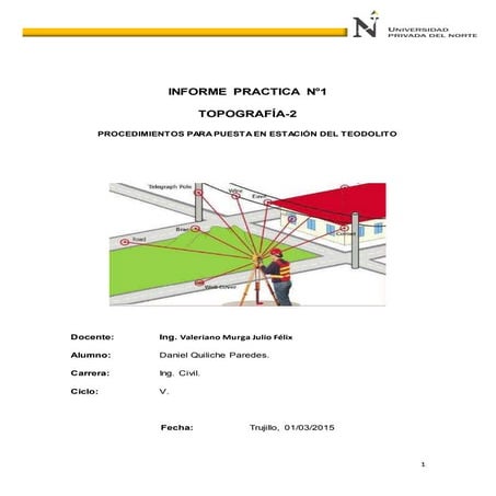 PUESTA EN ESTACION DEL TEODOLITO
