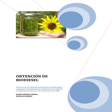 Obtención de  Biodiesel