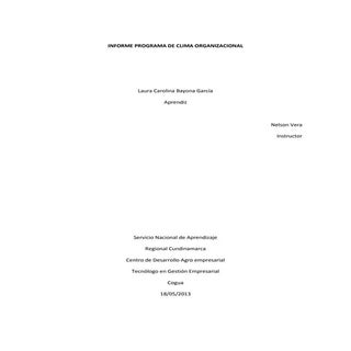 Informe programa de clima organizac...