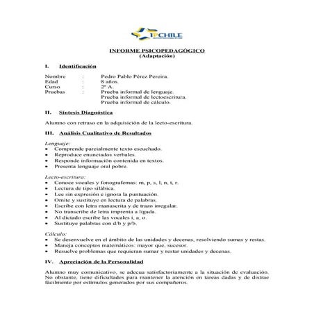 Informe psicopedagógico(1)