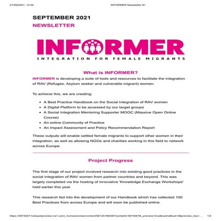 INFORMER newsletter #1