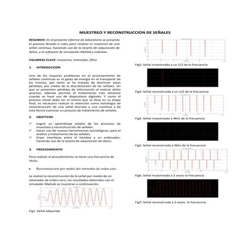 MUESTREO Y RECONSTRUCCION DE SEÑALES