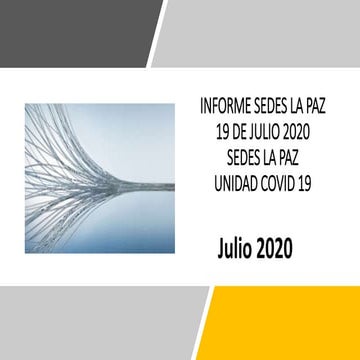 Informe del Sedes de La Paz sobre el coronavirus