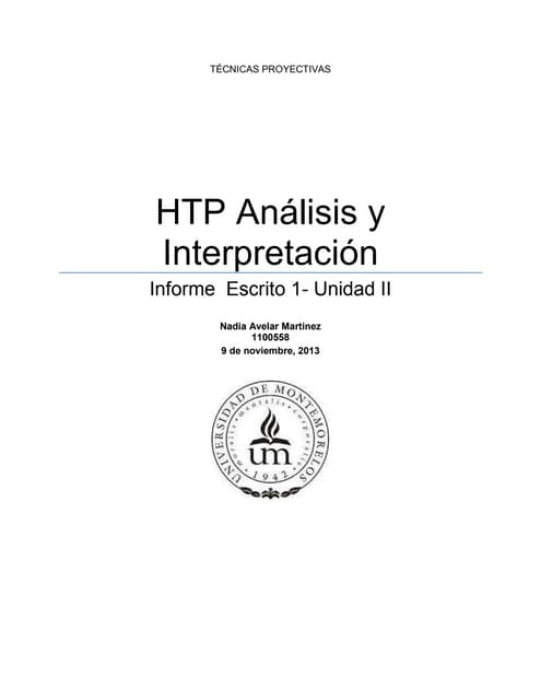 Informes e interpretaciones del HTP