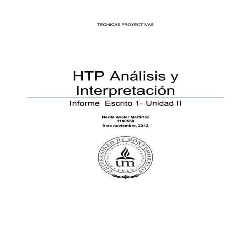 Informes e interpretaciones del HTP