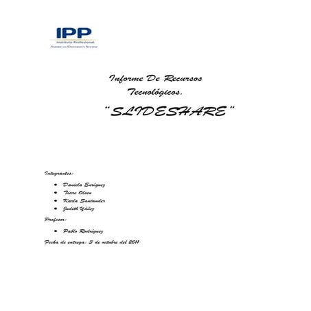 Informe slideshare ipp