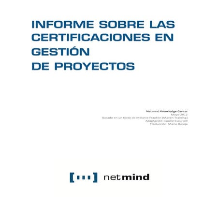 Certificaciones en Gestión de Proyectos