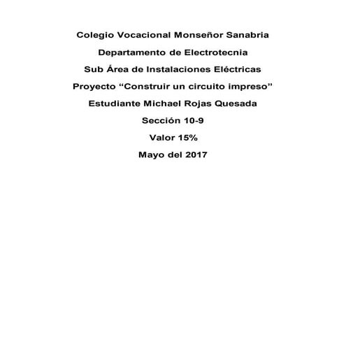 Informe tecnico de la PCB de cobre