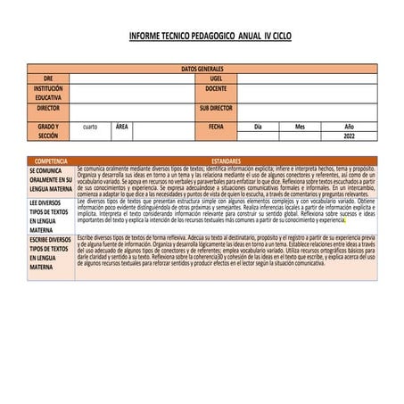 INFORME TECNICO PEDAGOGICO ANUAL  2022 .docx