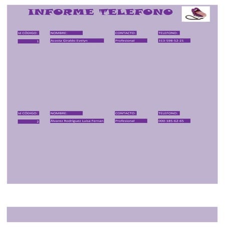 Informe telefono
