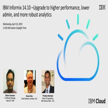 Informix 14.1 launch webinar