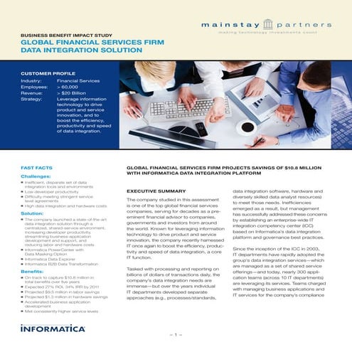 Informatica Data Integration