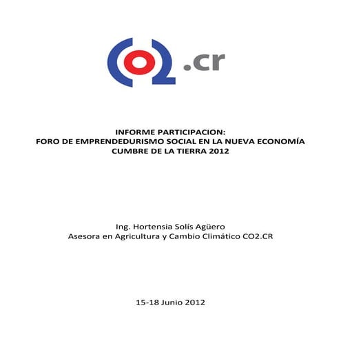 Informe de CO2 sobre Participación en Río+20