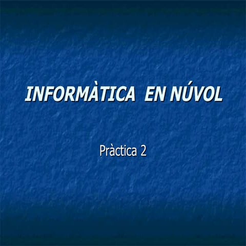 Informàtica en núvol capital letters | PPT