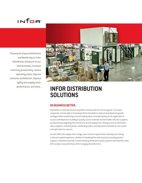 Infor SX.e Functional Areas Brochure