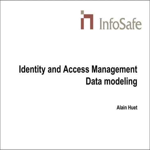 Identity and Access Management - Data modeling concepts