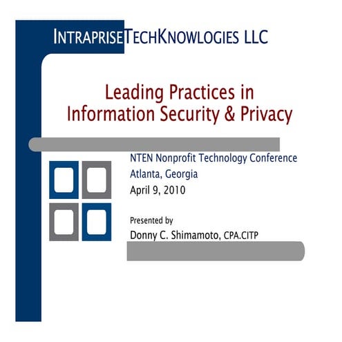 Leading Practices in Information Security & Privacy