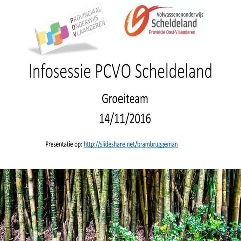 Infosessie PCVO scheldeland