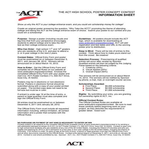 ACT Concept Poster Contest