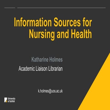 Information sources overview