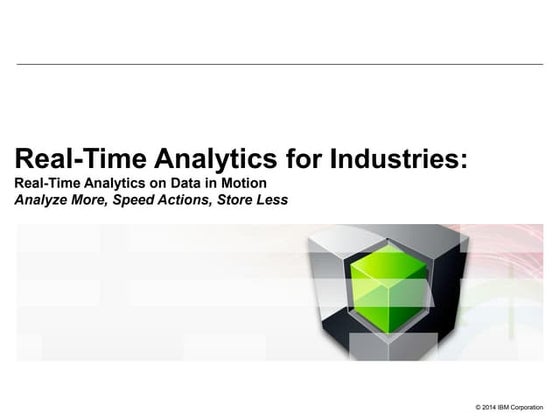 Real-Time Analytics for Industries