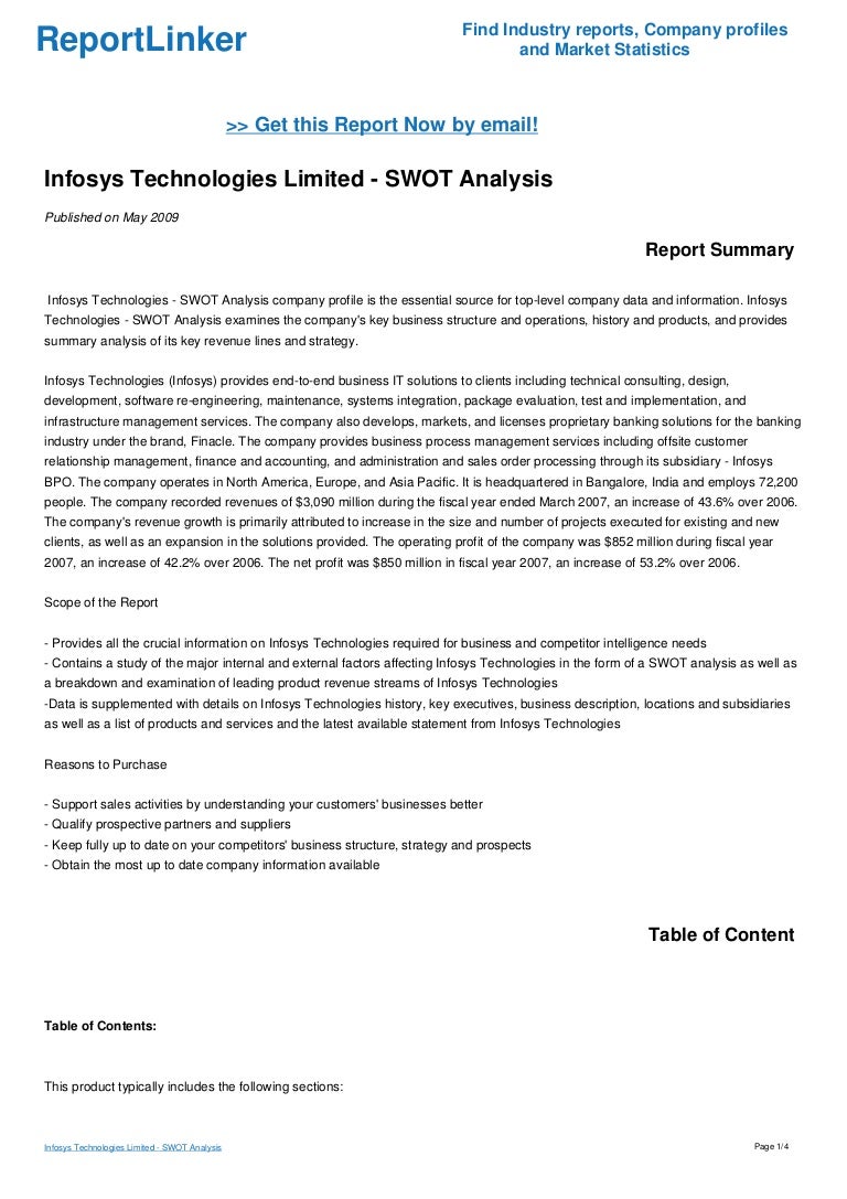 Swot analysis for information technology company - livingpase