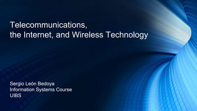 Telecommunication  and networks