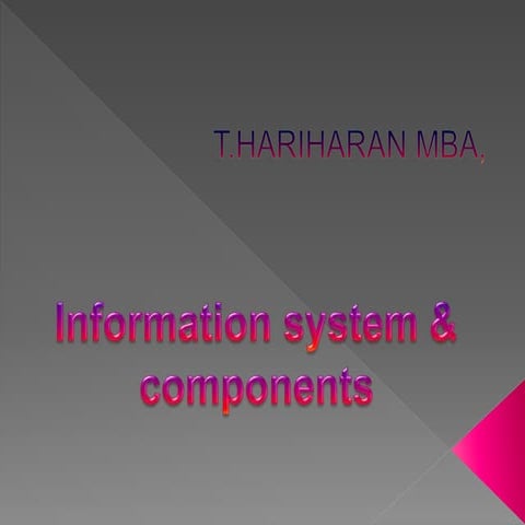 Infosystem components