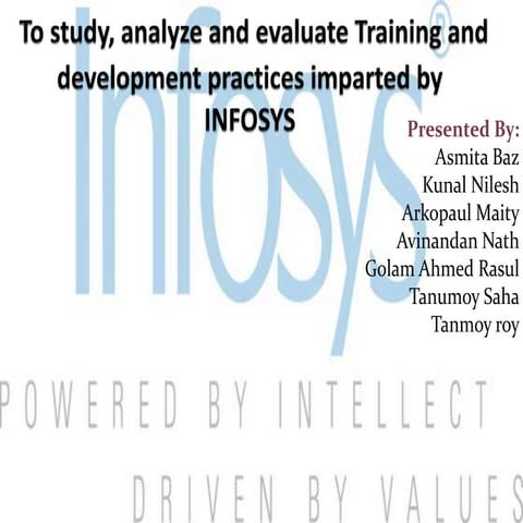 Infosys training design 
