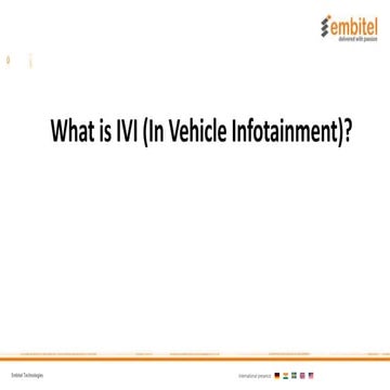 What is IVI (In Vehicle Infotainment)?