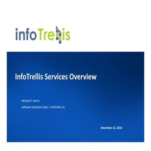 InfoTrellis Consulting & Professional Services Overview