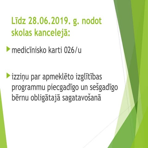 Informācija vecākiem