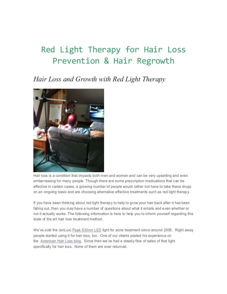 Infrared for hair growth
