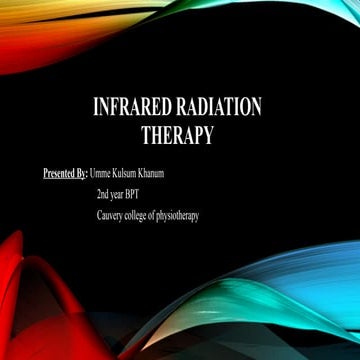 Infrared Radiation Therapy in Physiotherapy