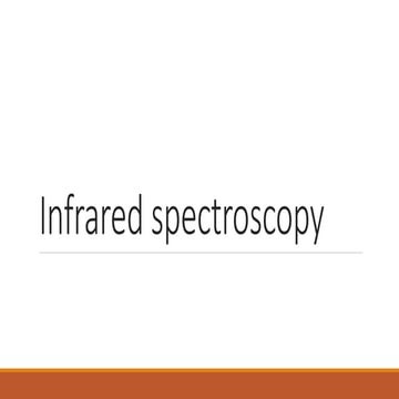 Infrared spectroscopy