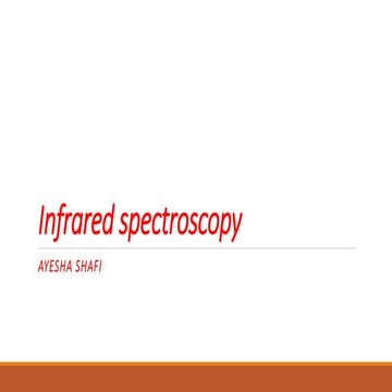 Infrared spectroscopy