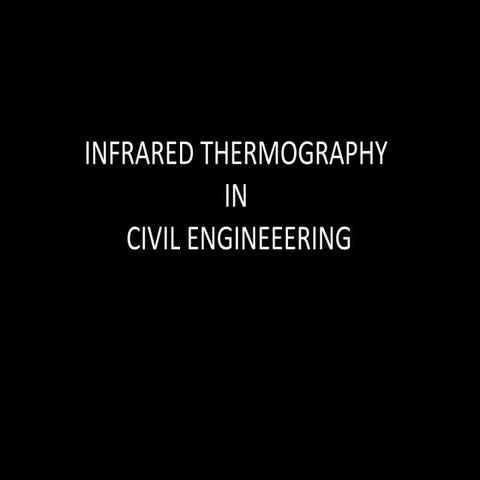Infrared thermography in civil engianeering