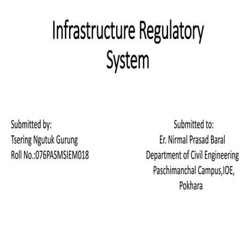 Infrastructure Regulatory System