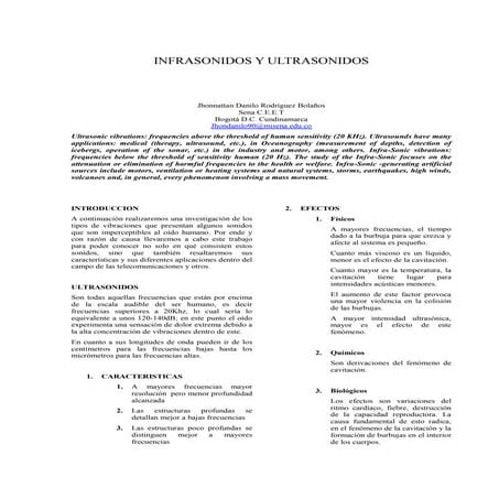 Infrasonidos y ultrasonidos