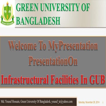 Infrastructural facilities Of Green University Of Bangladesh.