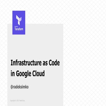 Infrastructure as Code in Google Cloud