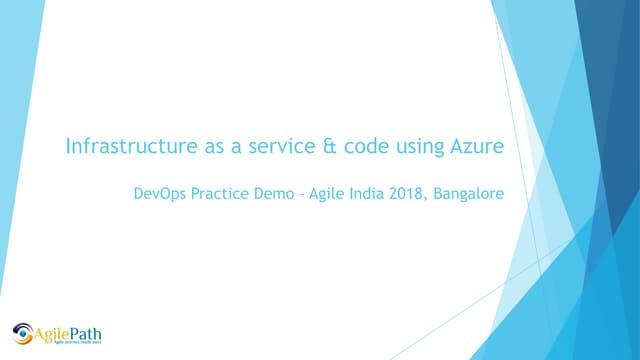 Infrastructure as a service and code using Azure  - DevOps practice