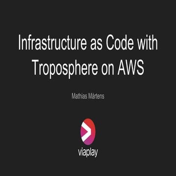 Infrastructure as code with troposphere on aws in 5 min