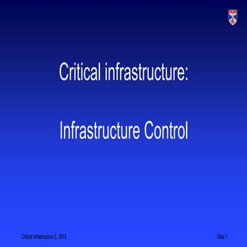 Infrastructure control | PPT