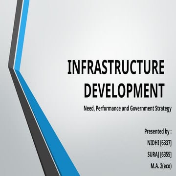 Infrastructure in india ,Indian Infrastructure | PPTX