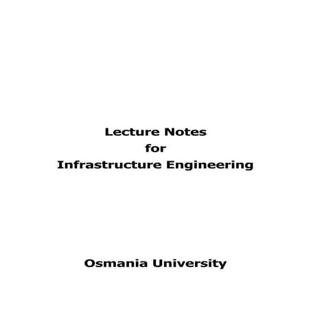 Infrastructure engg notes