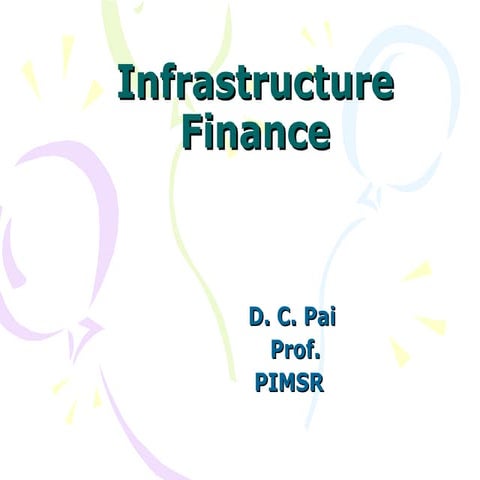 Infrastructure finance nibm